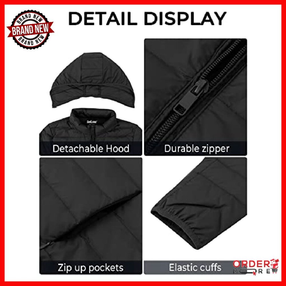 Plus Size Packable Down Coat with Detachable Hood… - image 8